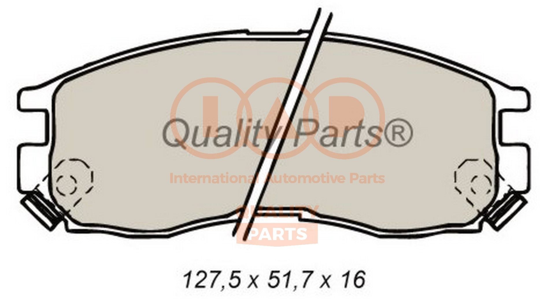 IAP QUALITY PARTS 704-12052 Brake pad set MN102-607