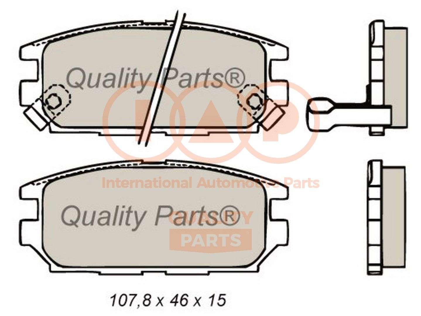 IAP QUALITY PARTS 704-12054 Brake pad set MB857-610