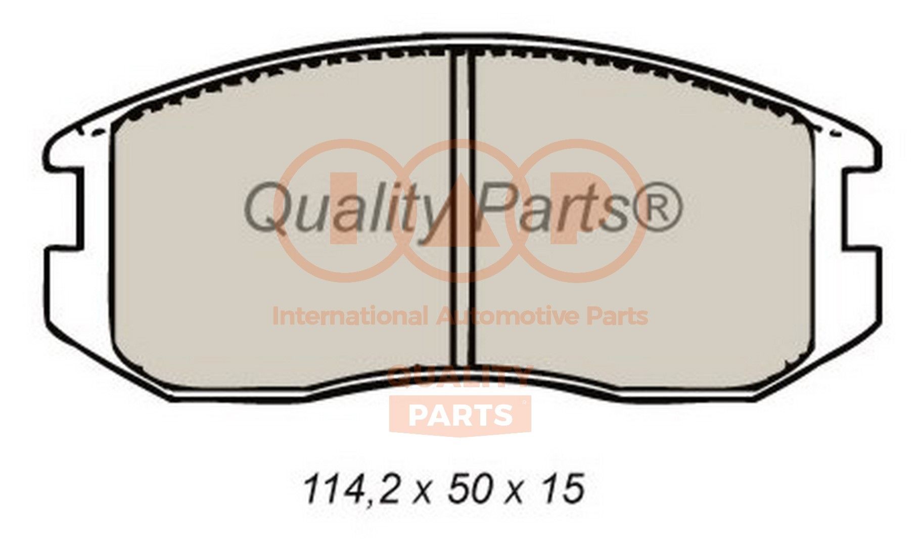 IAP QUALITY PARTS Front Axle Height 1: 49,9mm, Width 1: 114,2mm, Thickness 1: 15,5mm Brake pads 704-12092 buy