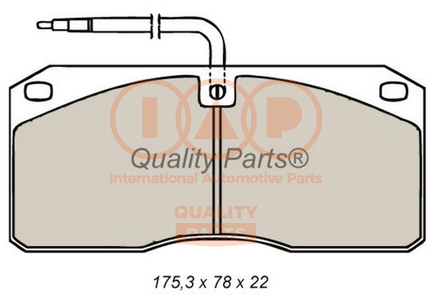 IAP QUALITY PARTS Front Axle, Rear Axle Height 1: 78mm, Width 1: 175,3mm, Thickness 1: 22mm Brake pads 704-13070 buy