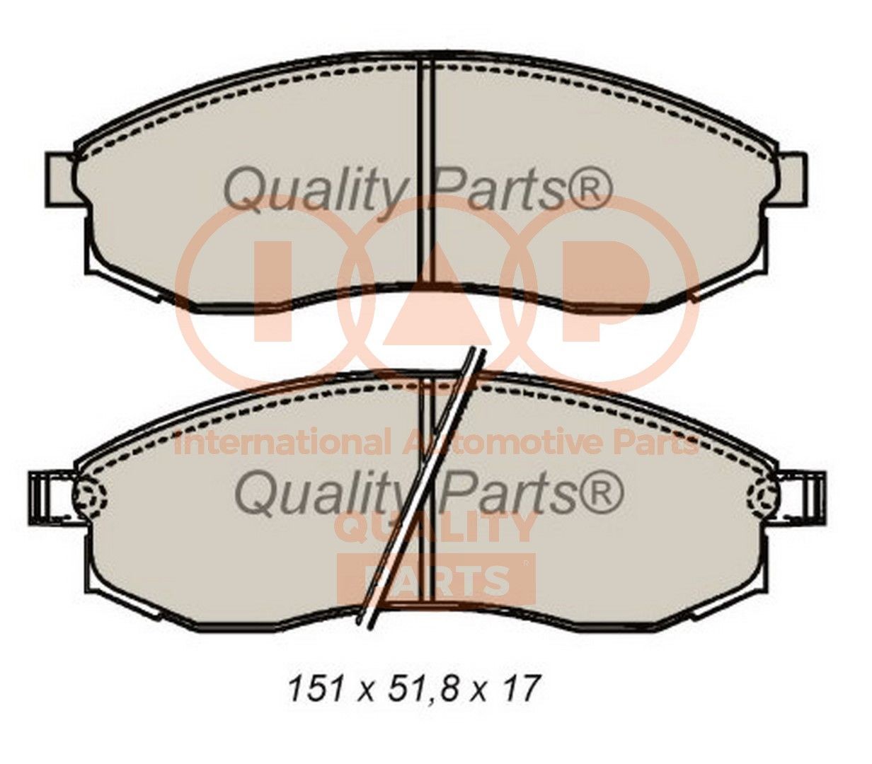 IAP QUALITY PARTS 704-13099 Brake pad set D1060-38U90
