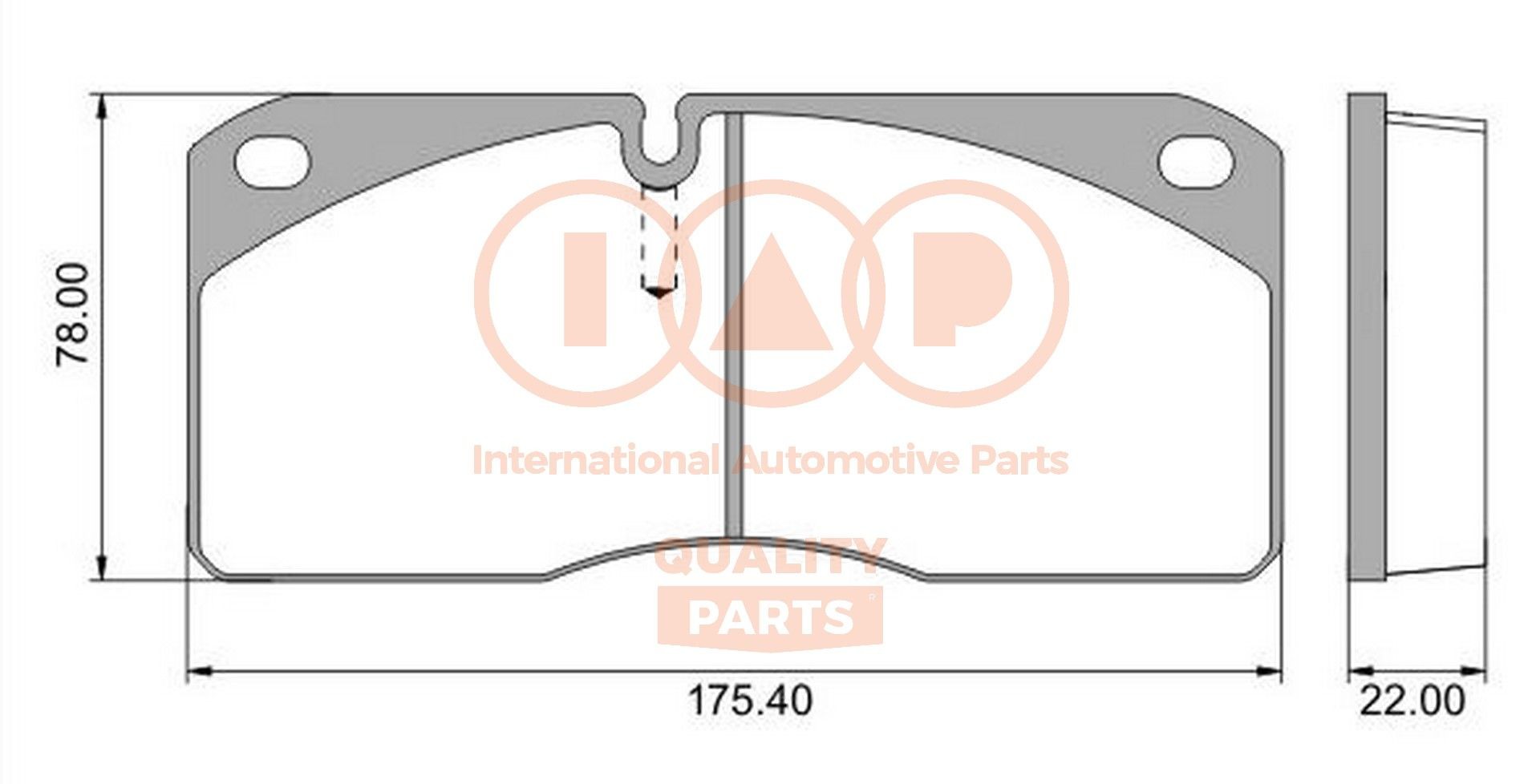 IAP QUALITY PARTS Front Axle, Rear Axle Height 1: 78mm, Width 1: 175mm, Thickness 1: 22mm Brake pads 704-13153 buy