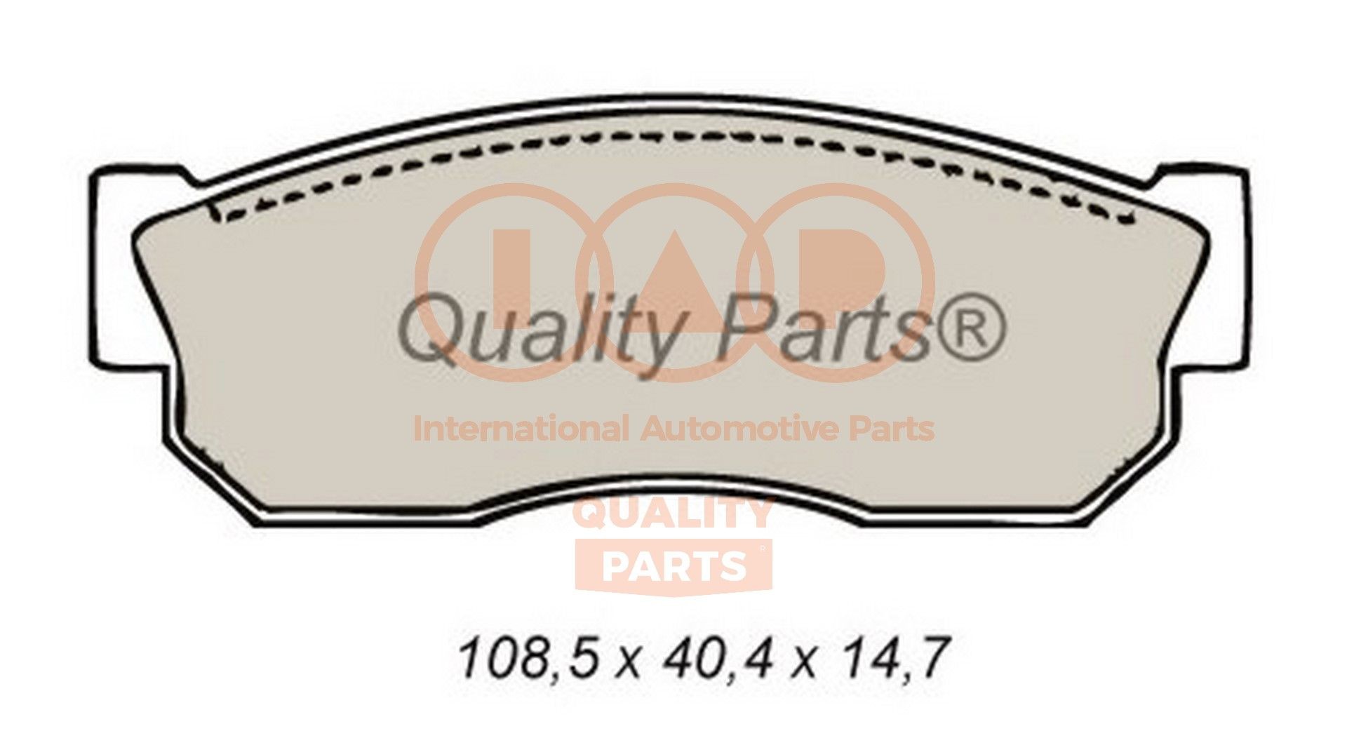 IAP QUALITY PARTS 704-13176 Brake pad set 4106001A25