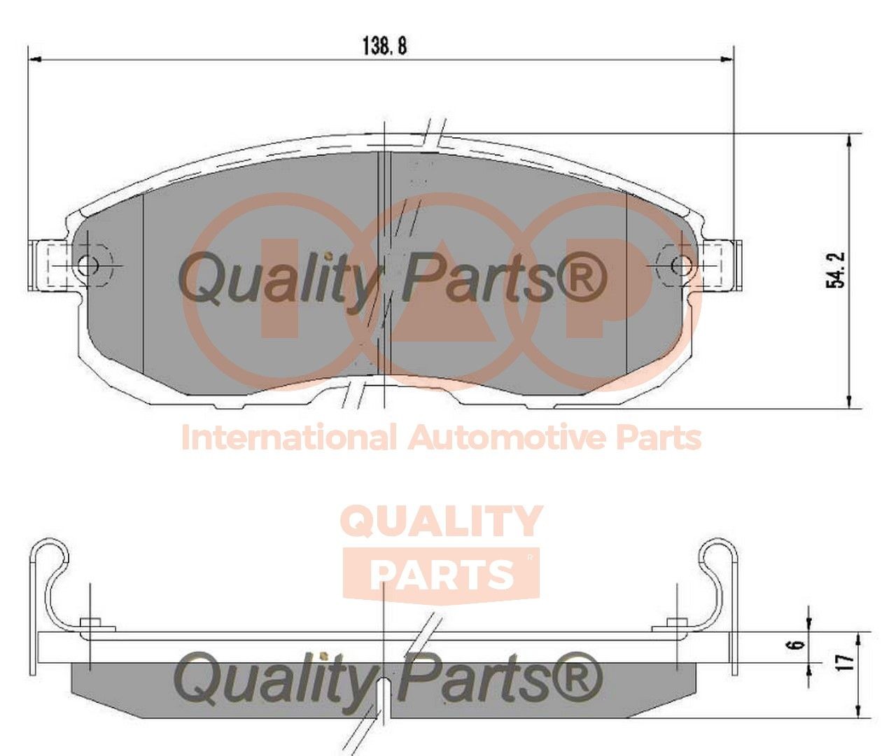 IAP QUALITY PARTS 704-13210 Brake pad set D1061-ZX60A