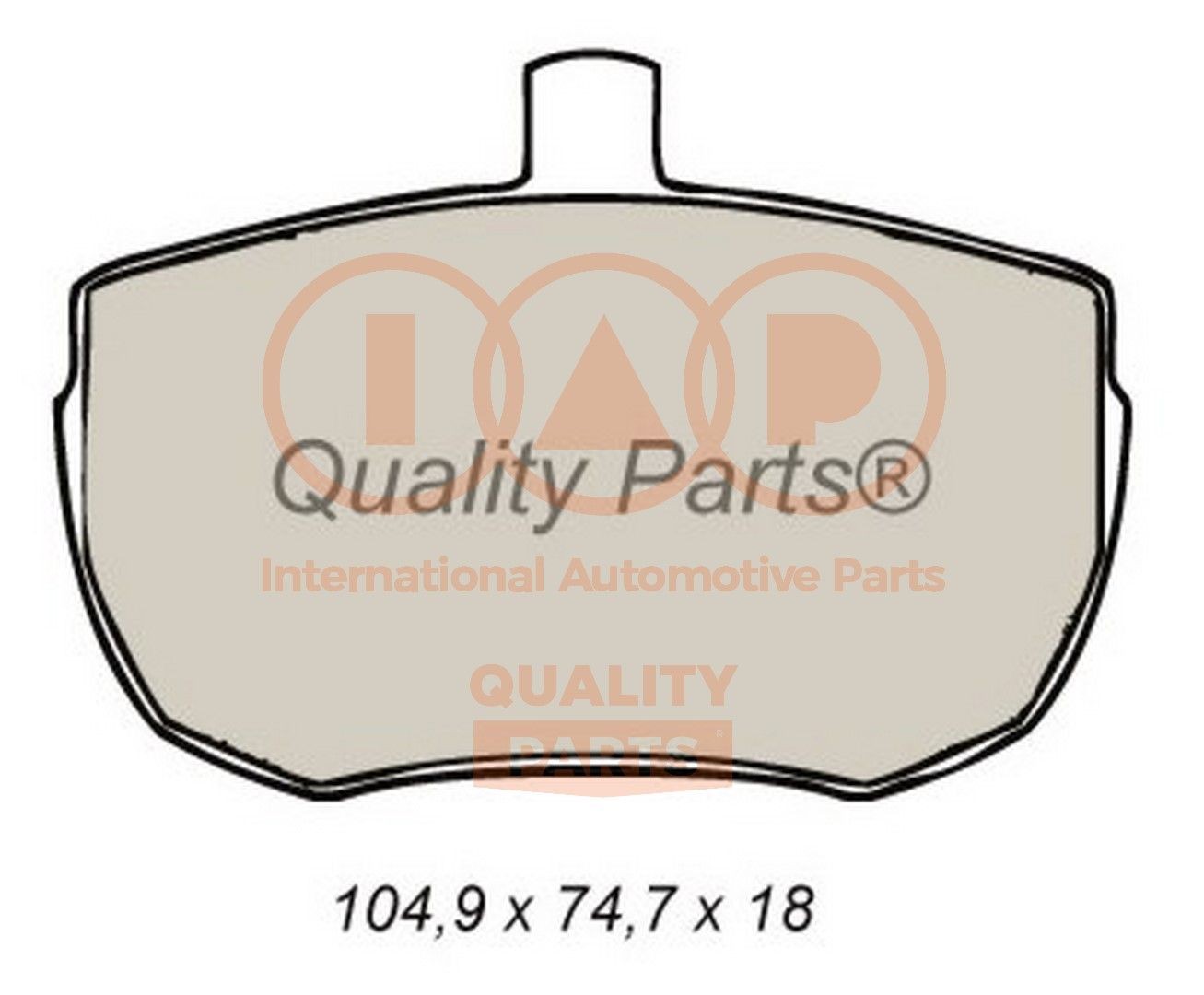 IAP QUALITY PARTS 704-14030 Brake pad set RTC-4812