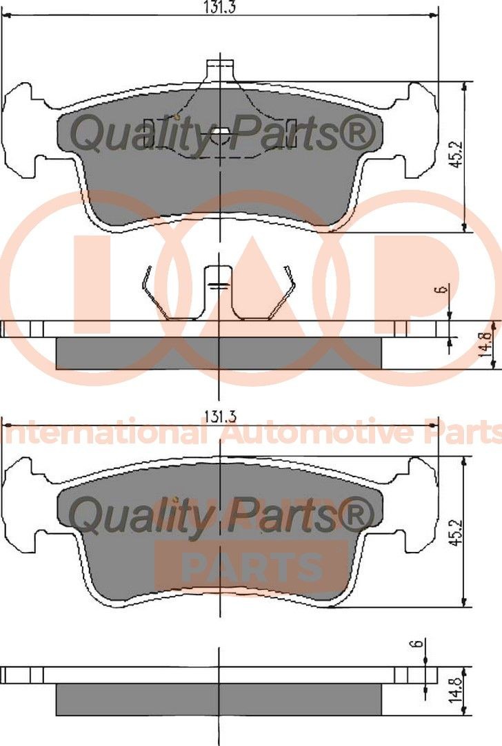 Original IAP QUALITY PARTS Brake pad kit 704-16030 for SUZUKI SAMURAI