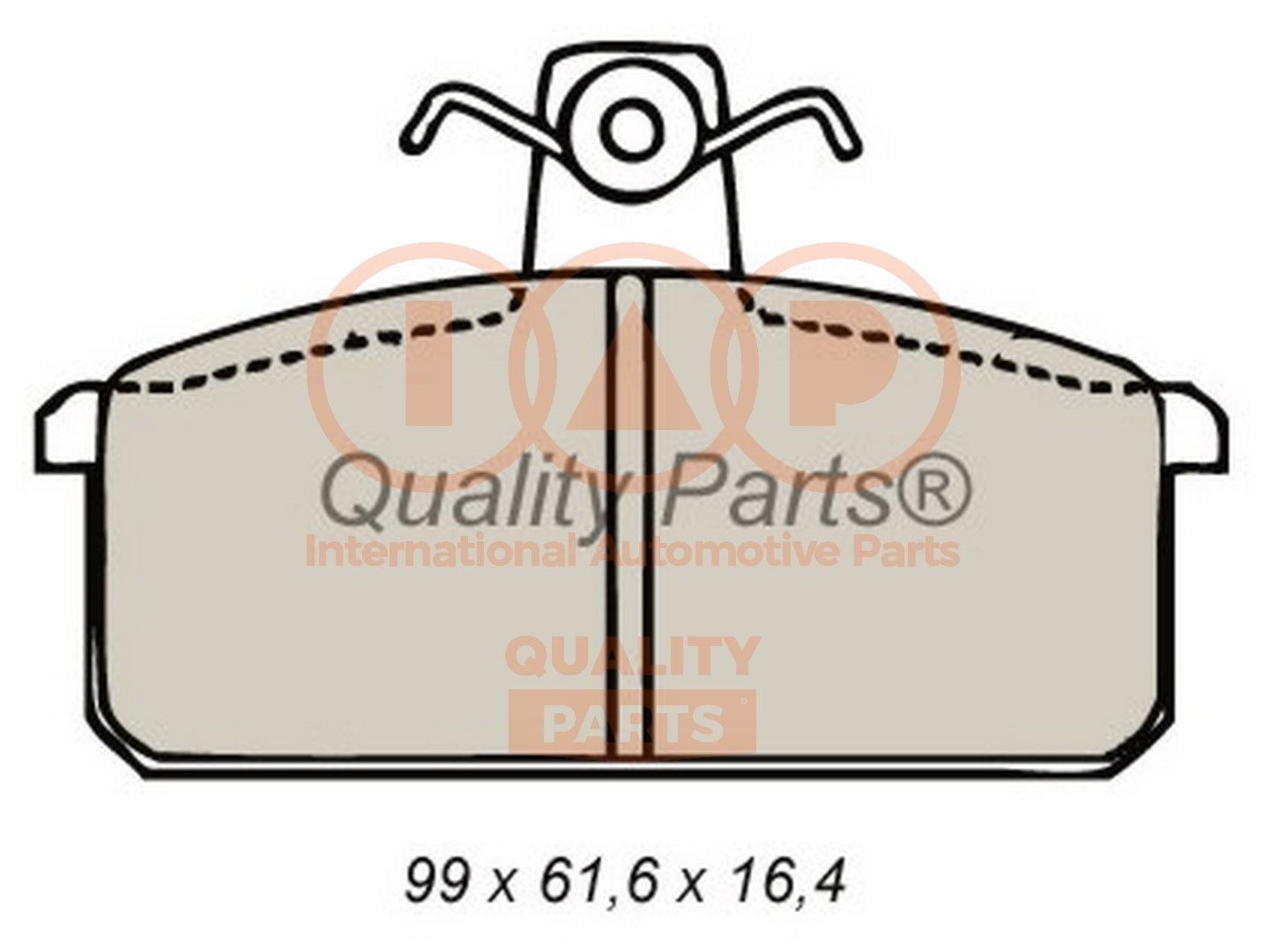 Original IAP QUALITY PARTS Disc brake pads 704-16040 for SUZUKI SAMURAI