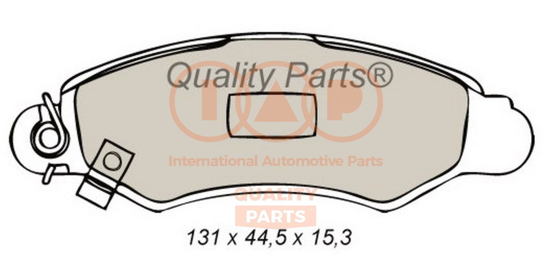 Great value for money - IAP QUALITY PARTS Brake pad set 704-16063