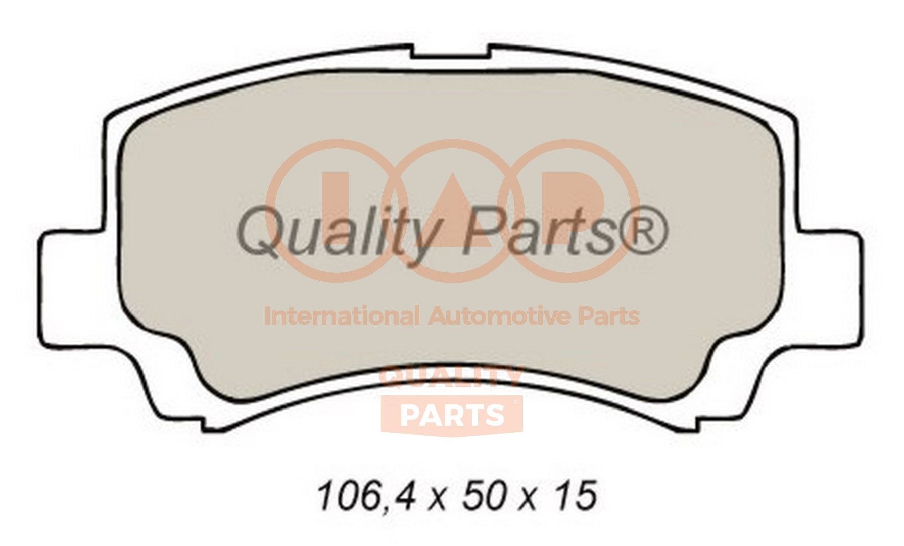 Great value for money - IAP QUALITY PARTS Brake pad set 704-16096