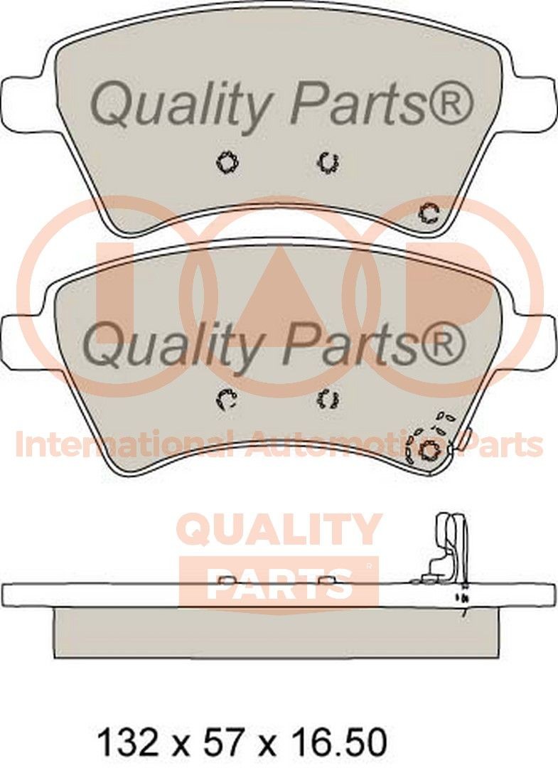 IAP QUALITY PARTS 704-16100 Brake pad set Front Axle
