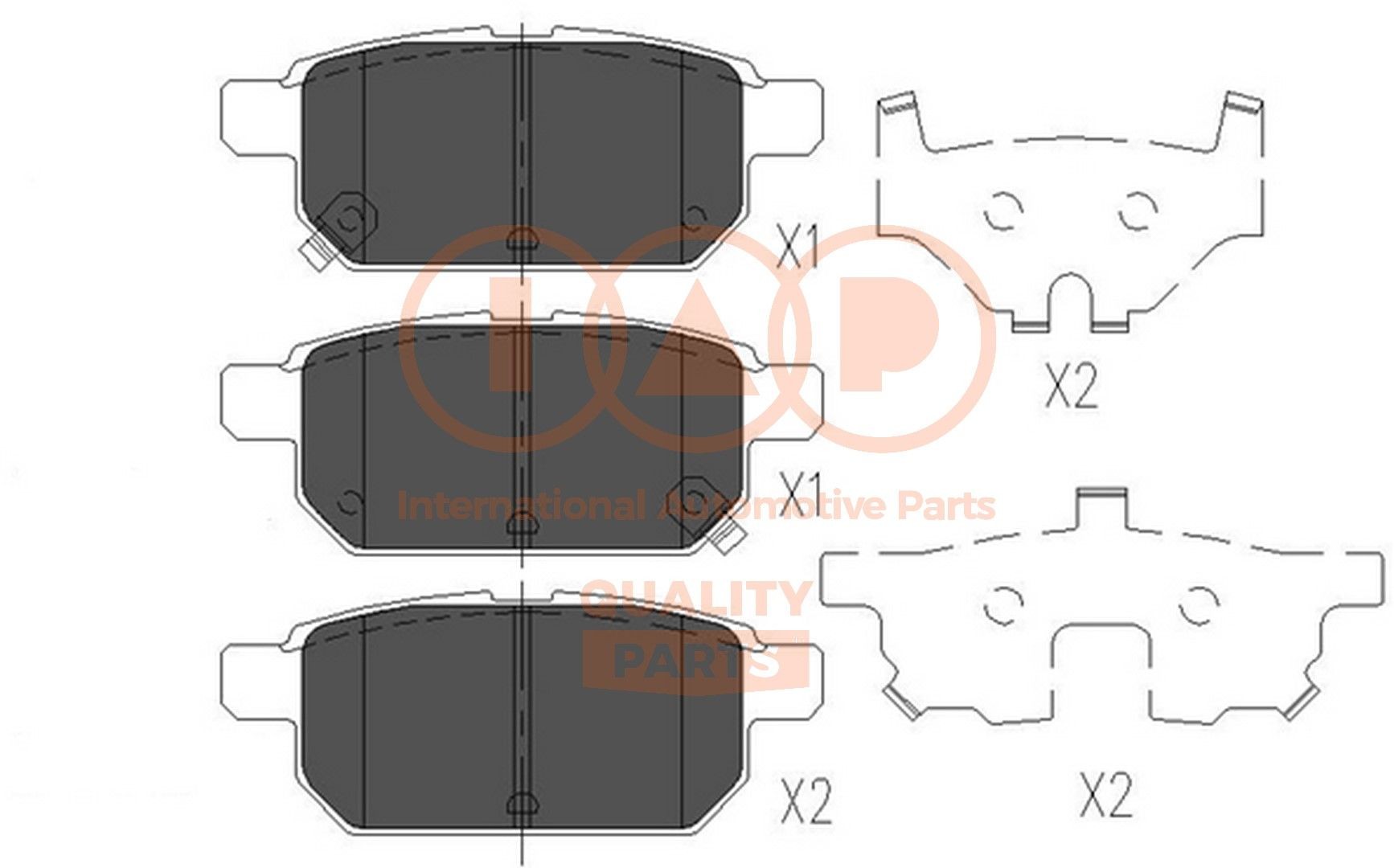 Great value for money - IAP QUALITY PARTS Brake pad set 704-16102