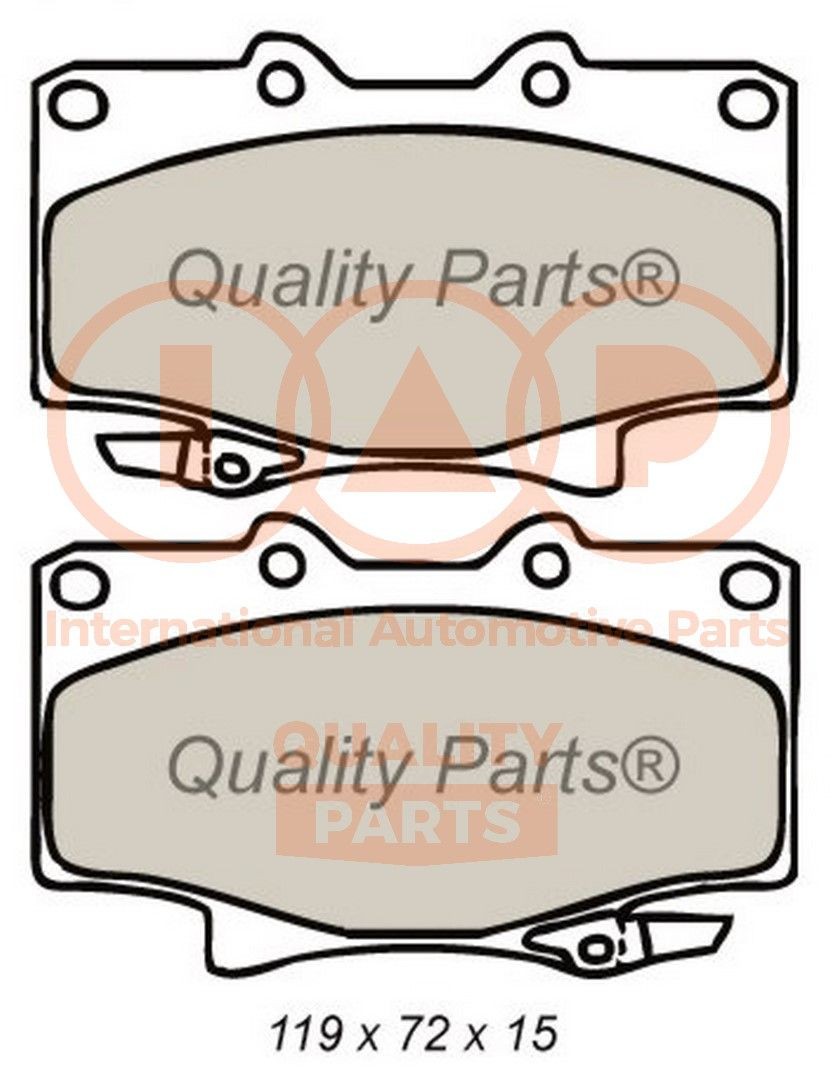 Toyota LAND CRUISER Disk pads 14692687 IAP QUALITY PARTS 704-17046 online buy