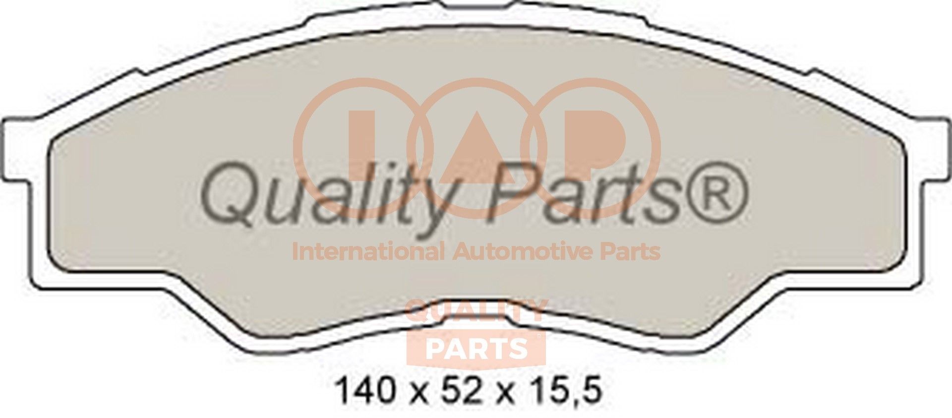 Great value for money - IAP QUALITY PARTS Brake pad set 704-17160