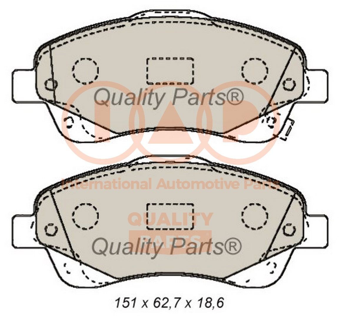 Great value for money - IAP QUALITY PARTS Brake pad set 704-17182
