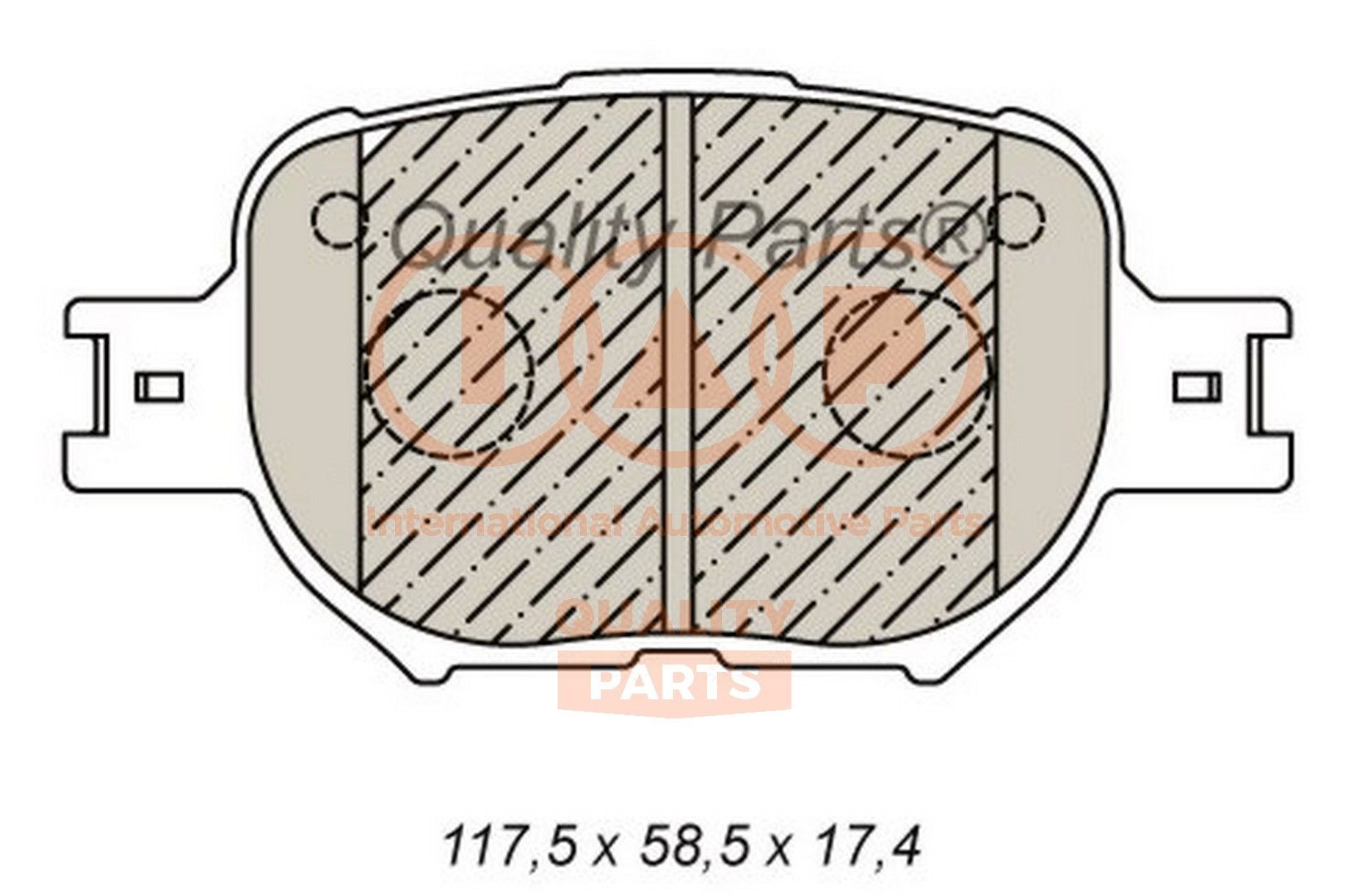 Great value for money - IAP QUALITY PARTS Brake pad set 704-17190
