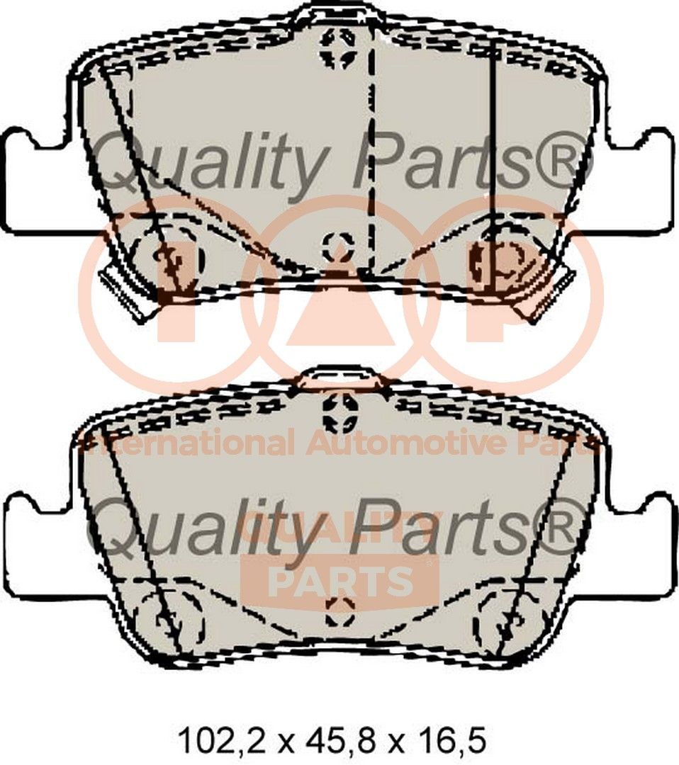 Toyota AURIS Brake pad 14692765 IAP QUALITY PARTS 704-17197 online buy
