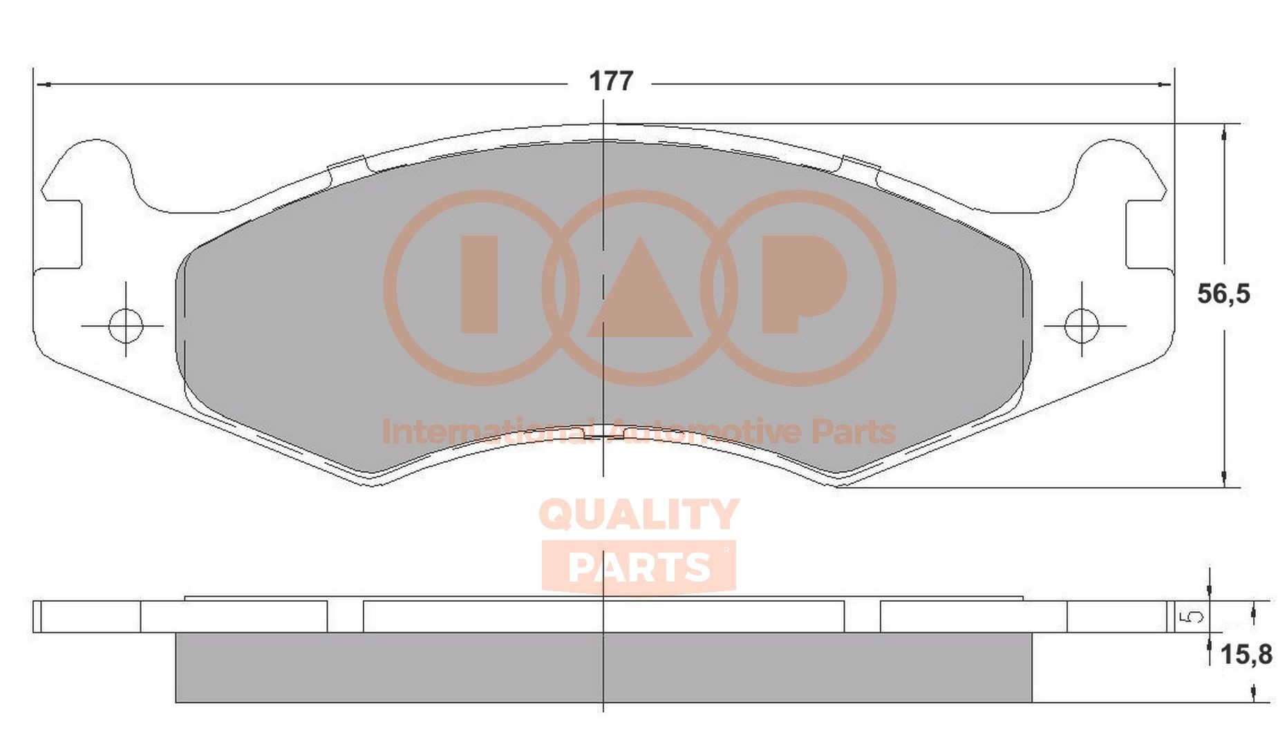 IAP QUALITY PARTS Front Axle Height 1: 65,4mm, Width 1: 150,9mm, Thickness 1: 18,2mm Brake pads 704-17198 buy
