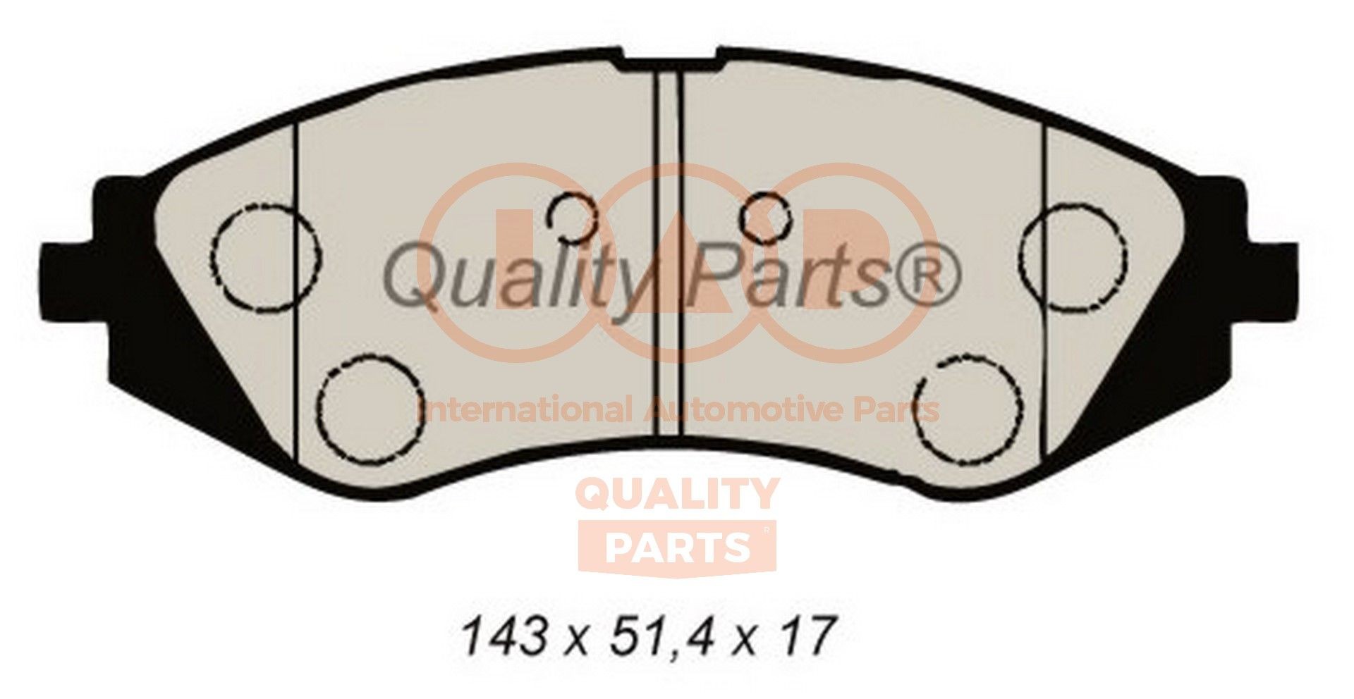 IAP QUALITY PARTS 704-20040 Brake pad set S4510005