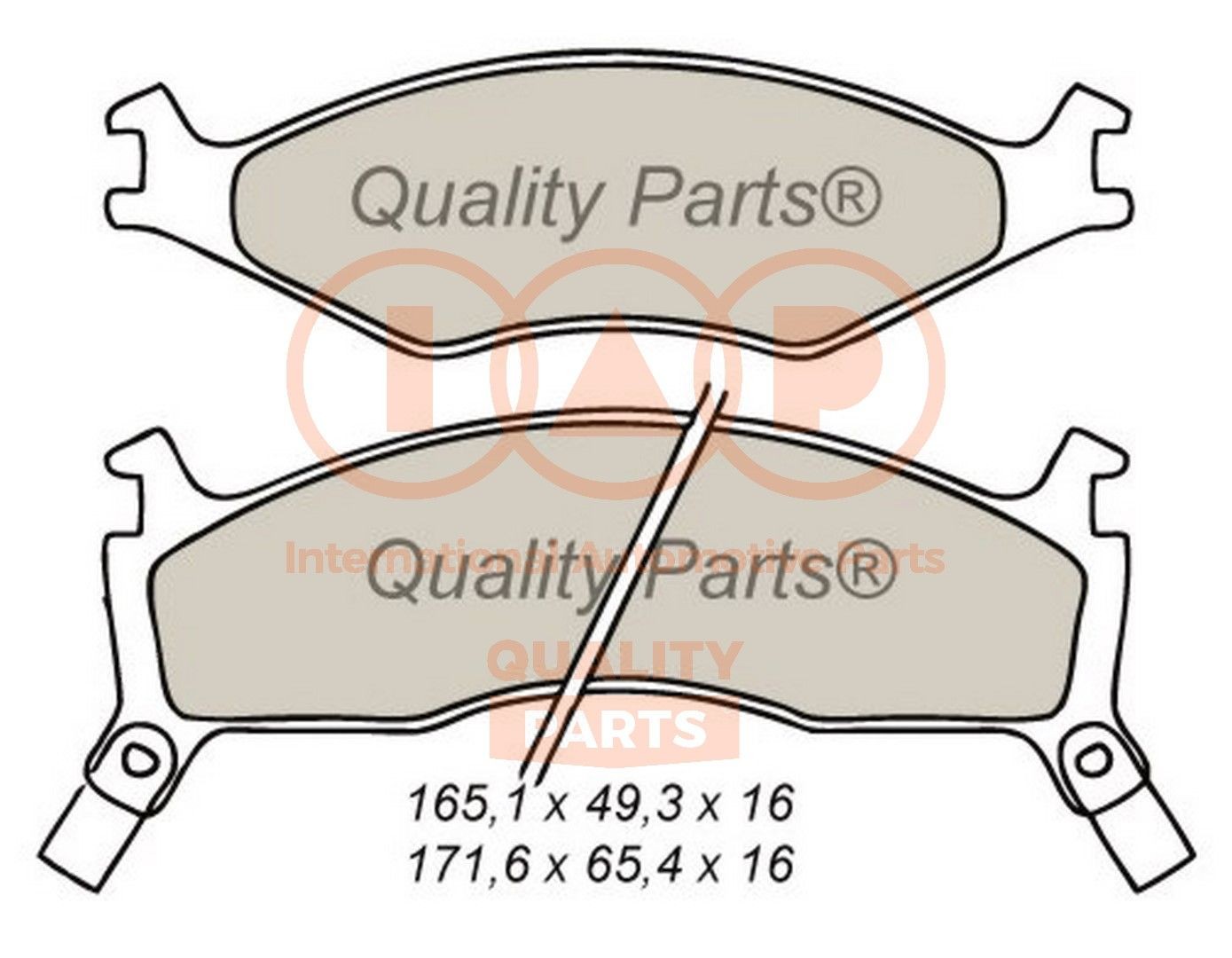 Original IAP QUALITY PARTS Disc brake pads 704-21020 for KIA SPORTAGE