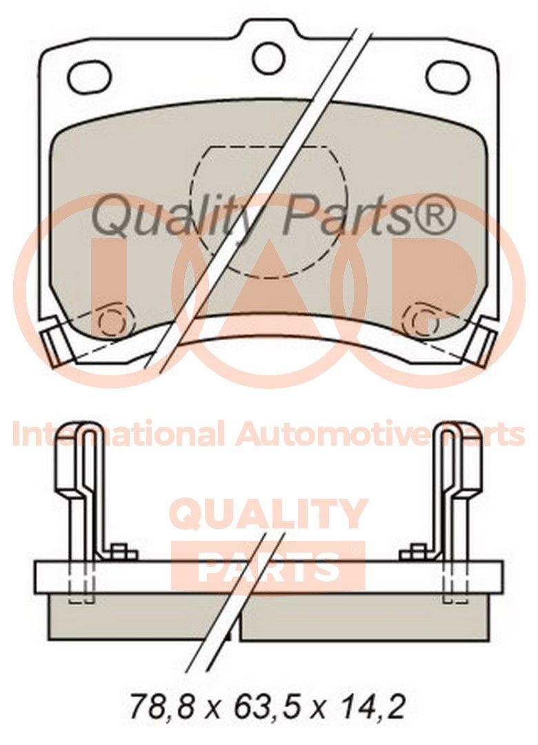 Great value for money - IAP QUALITY PARTS Brake pad set 704-21030