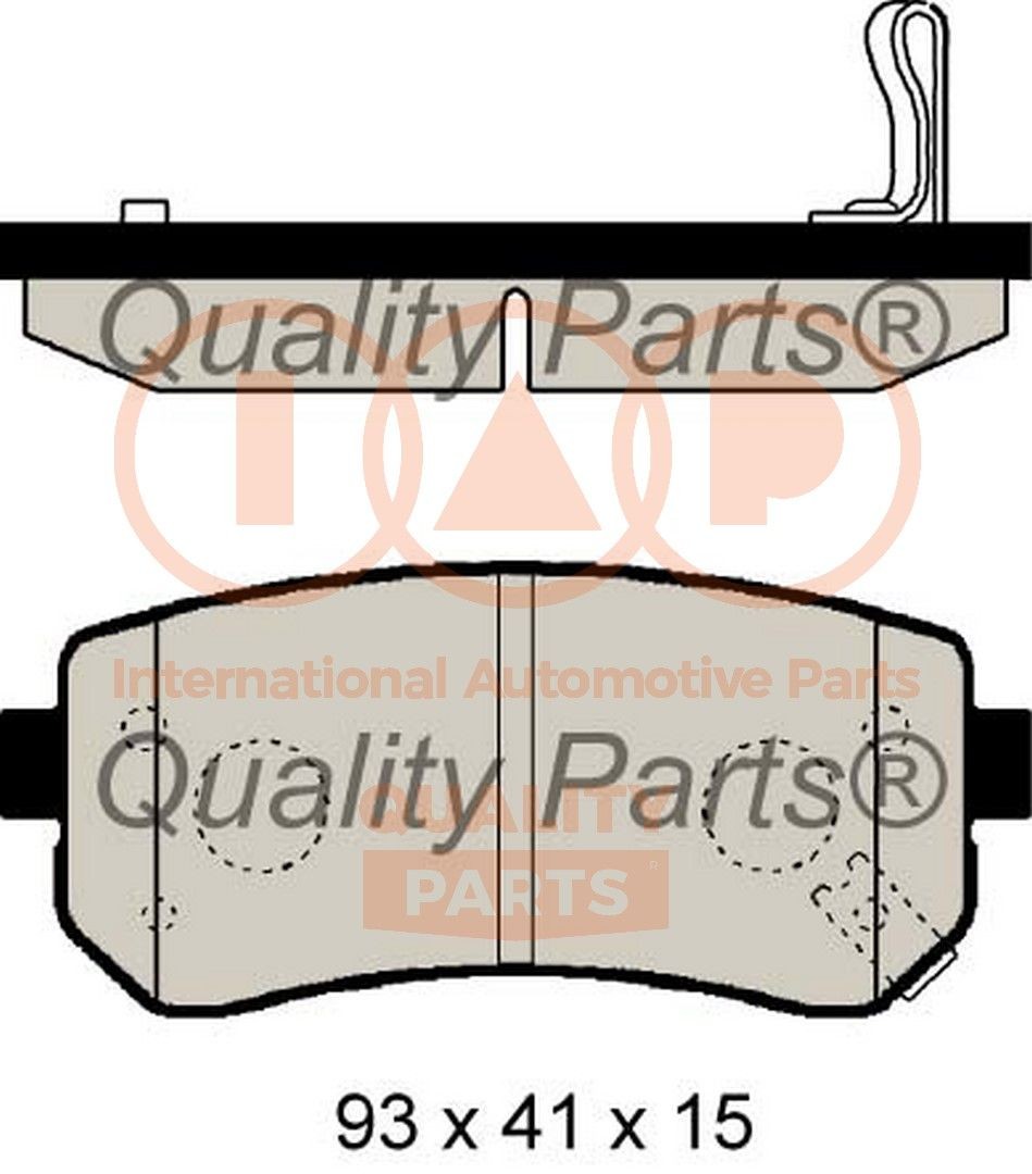 Kia PROCEED Set of brake pads 14692837 IAP QUALITY PARTS 704-21073 online buy