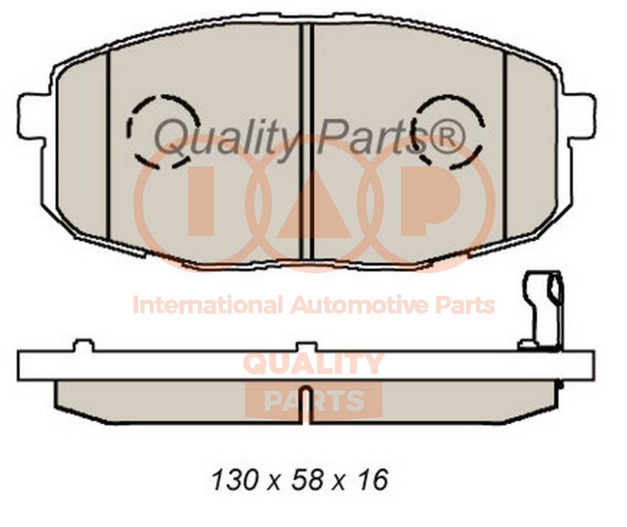 Great value for money - IAP QUALITY PARTS Brake pad set 704-21100