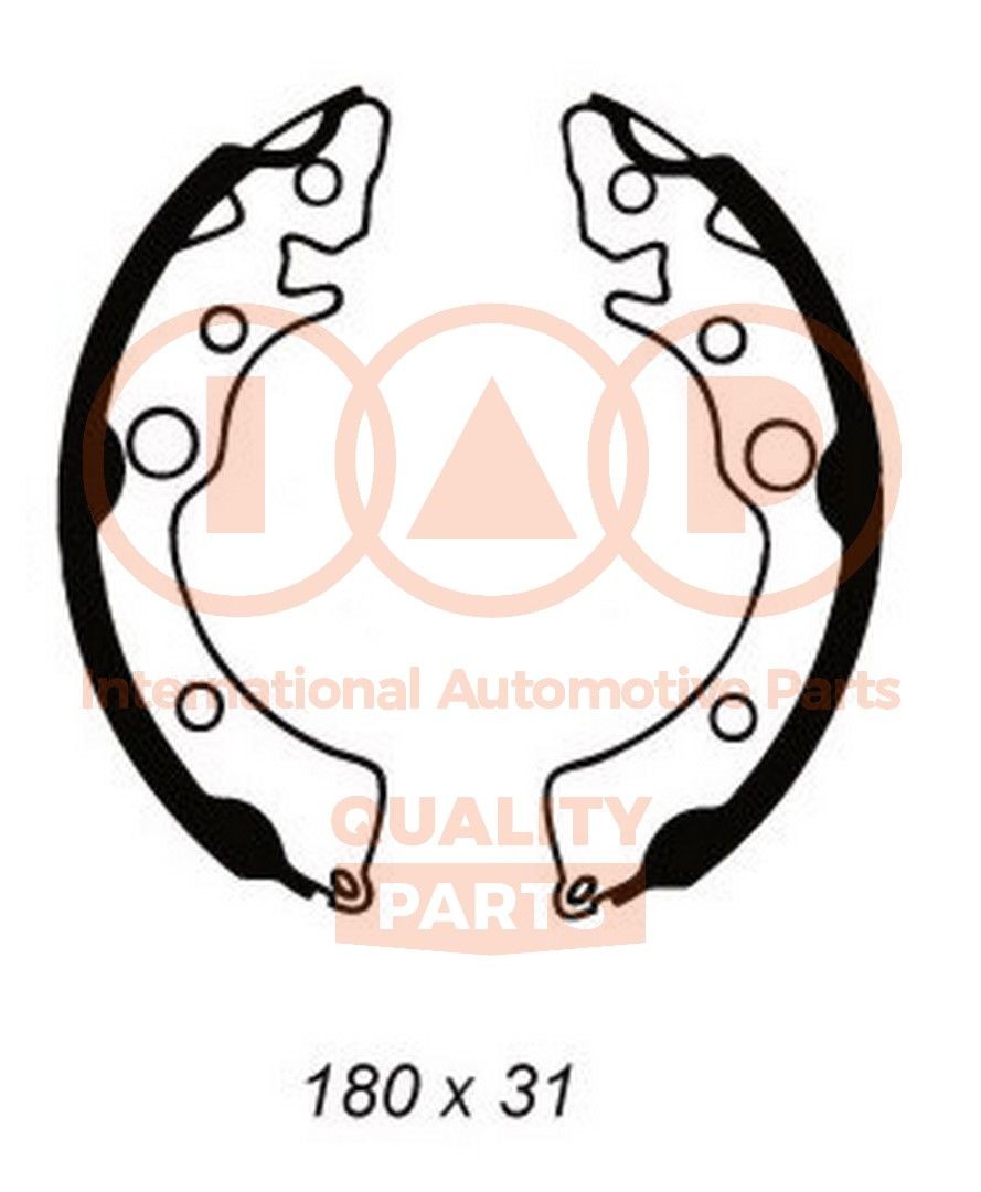 705-06013 IAP QUALITY PARTS Drum brake pads HONDA Rear Axle, Ø: 180 x 31 mm