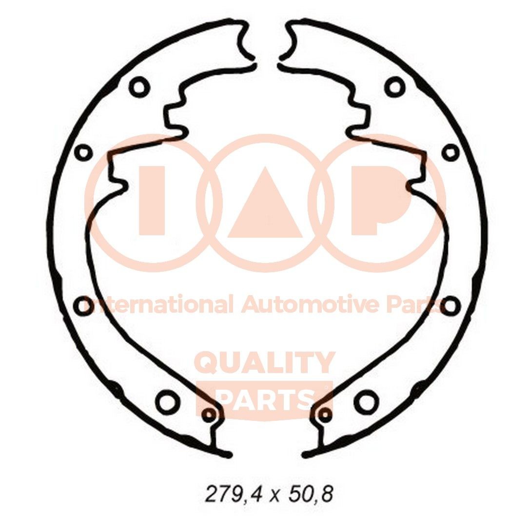 705-10021 IAP QUALITY PARTS Drum brake pads OPEL Rear Axle, Ø: 279 x 50 mm