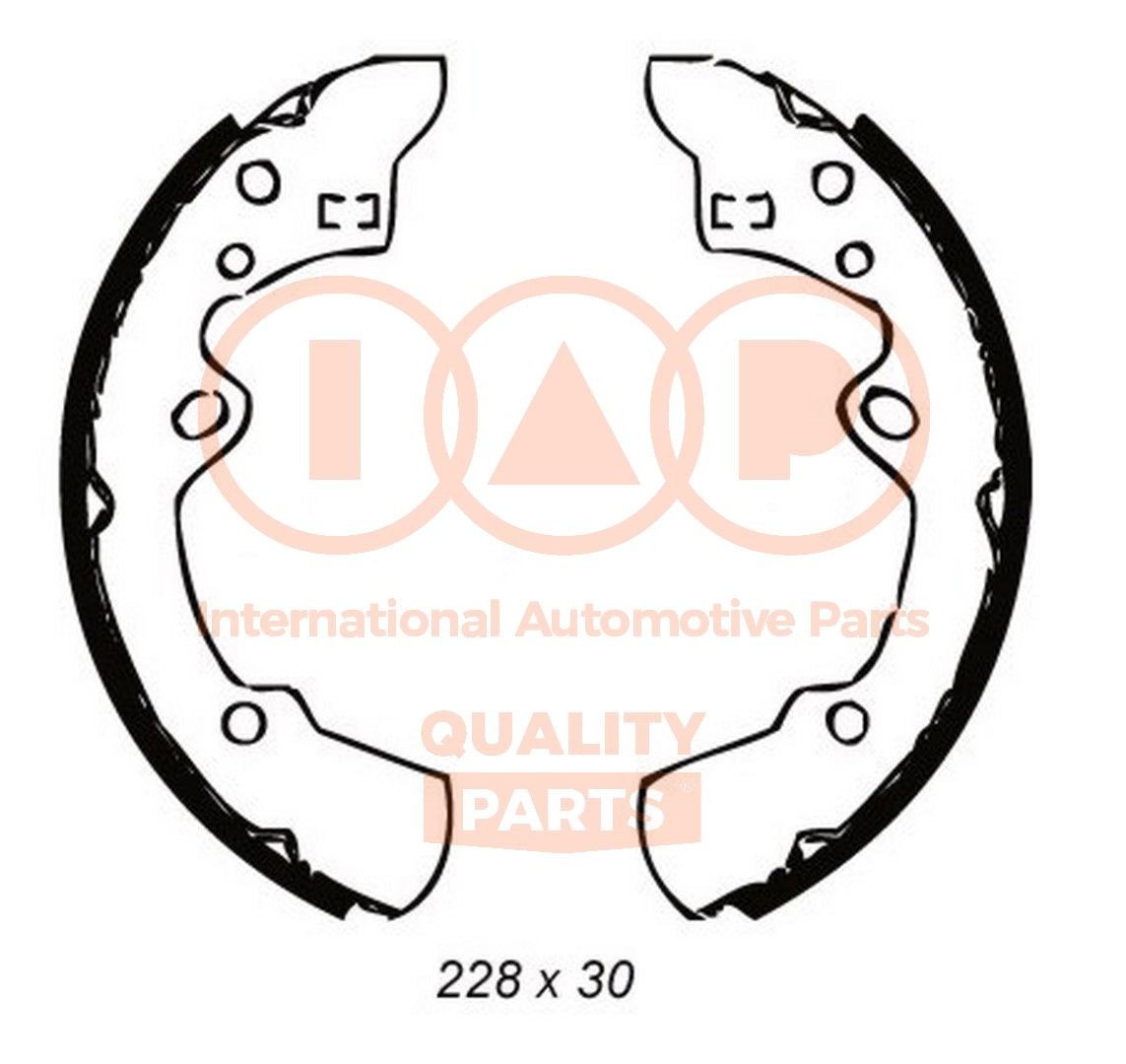 705-11050 IAP QUALITY PARTS Drum brake pads MAZDA Rear Axle, Ø: 228 x 30 mm