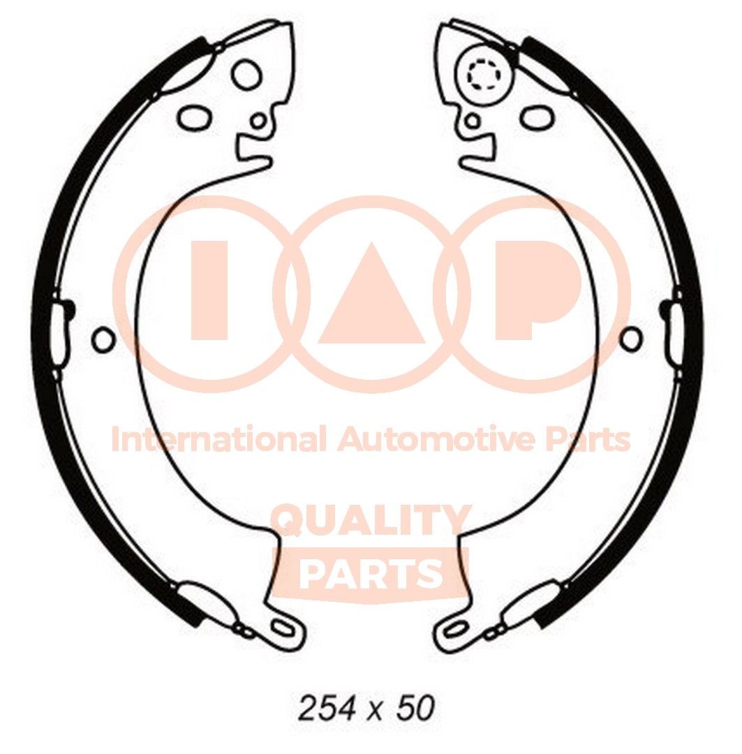 705-12020 IAP QUALITY PARTS Drum brake pads MITSUBISHI Rear Axle, Ø: 254 x 50 mm