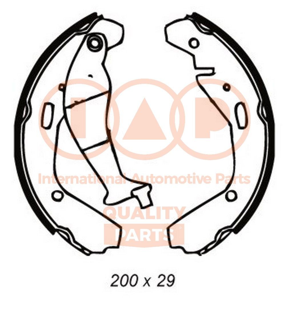 IAP QUALITY PARTS Rear Axle, Ø: 200 x 29 mm Width: 29mm Brake Shoes 705-16097 buy