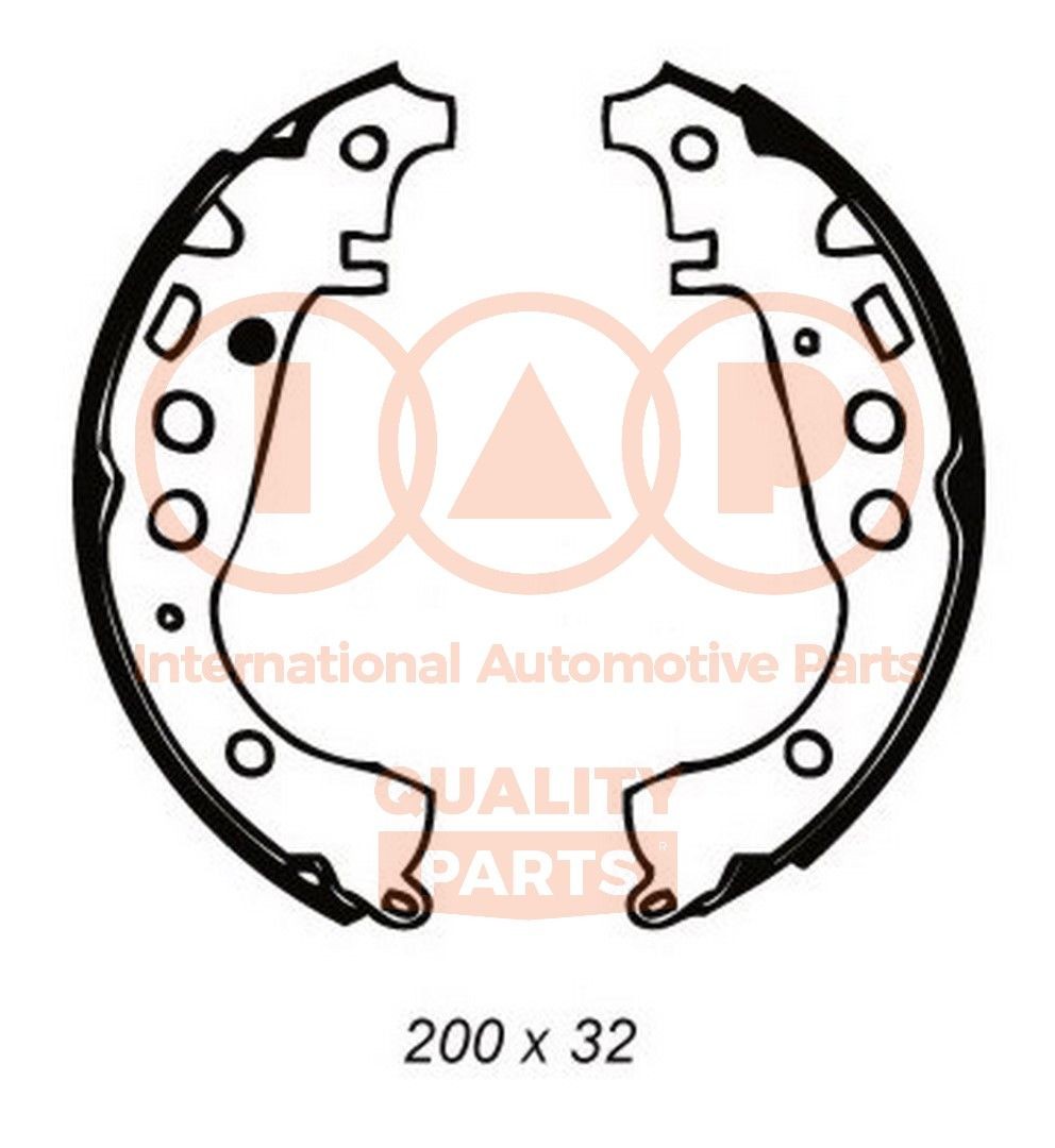 IAP QUALITY PARTS 705-17000 Brake Shoe Set Rear Axle, Ø: 200 x 32 mm