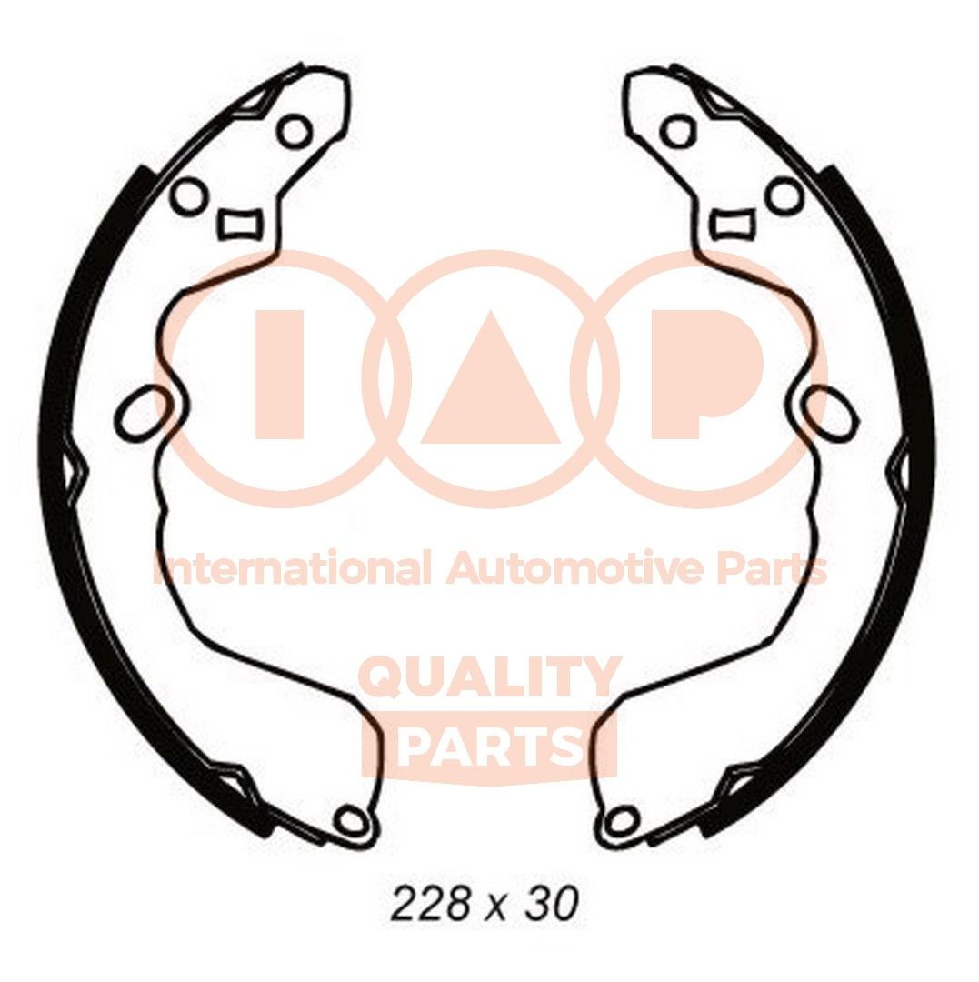 705-21040 IAP QUALITY PARTS Drum brake pads KIA Rear Axle, Ø: 228 x 30 mm