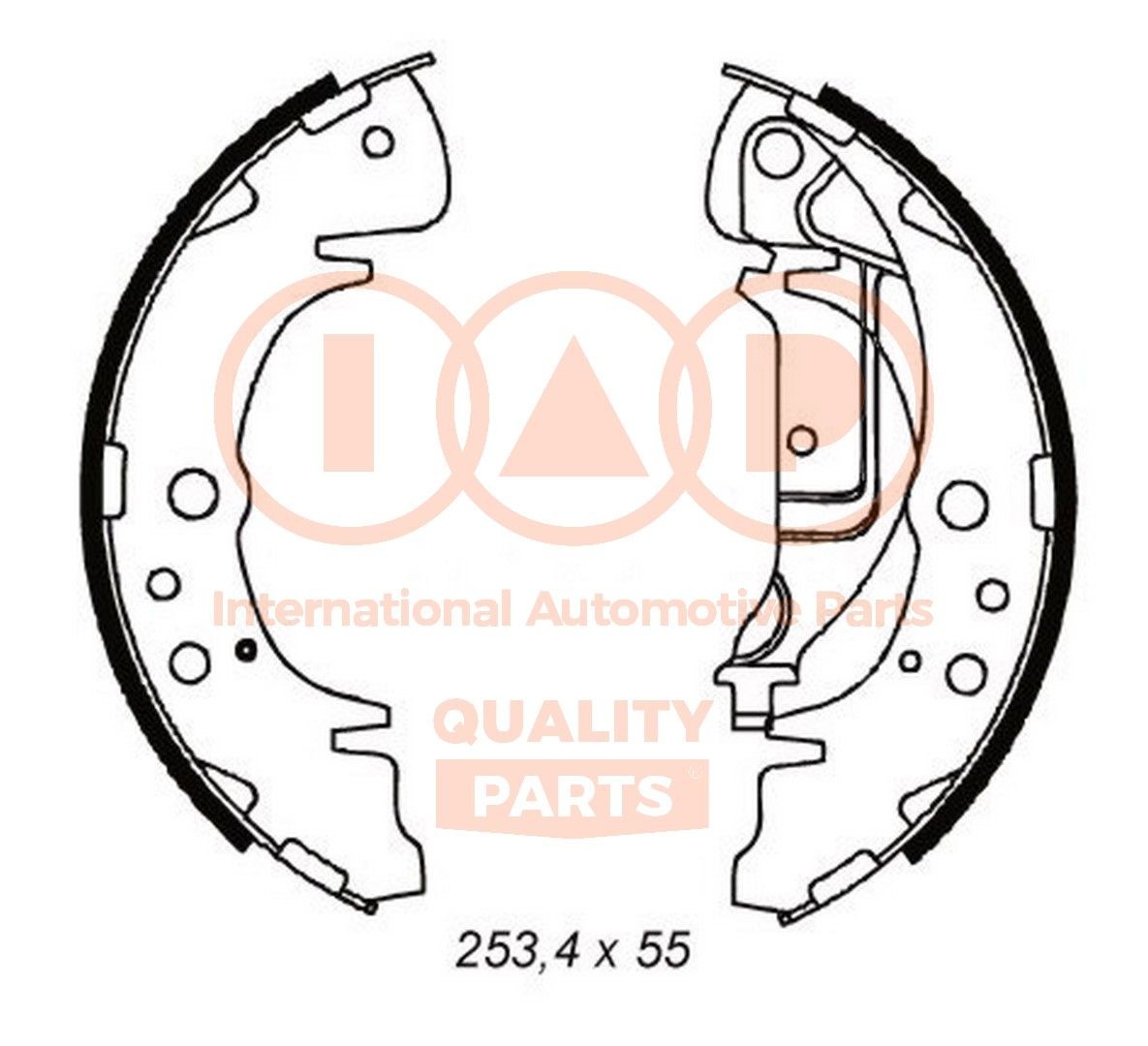 Original 705-21051 IAP QUALITY PARTS Drum brake shoe support pads KIA