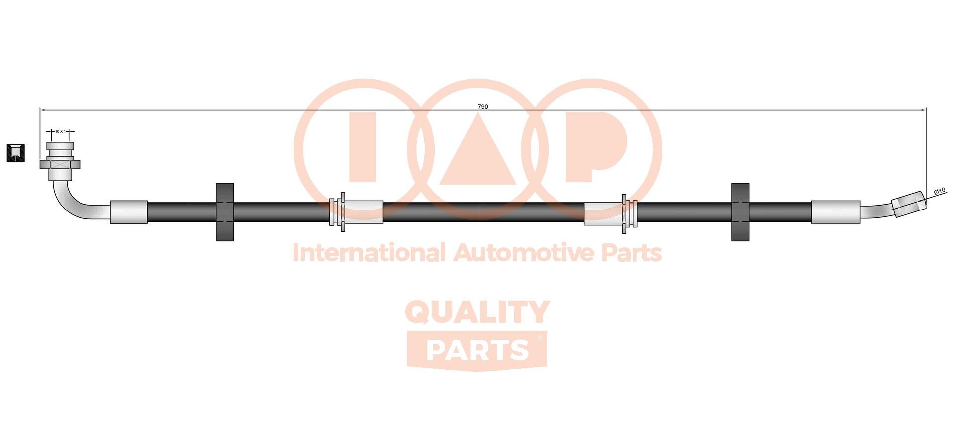 Great value for money - IAP QUALITY PARTS Brake hose 708-16051