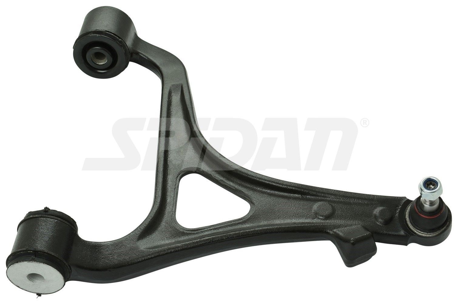 SPIDAN CHASSIS PARTS 58544 Suspension arm Lower, Front Axle Right, Control Arm, Cast Iron, Cone Size: 16,2 mm, Push Rod