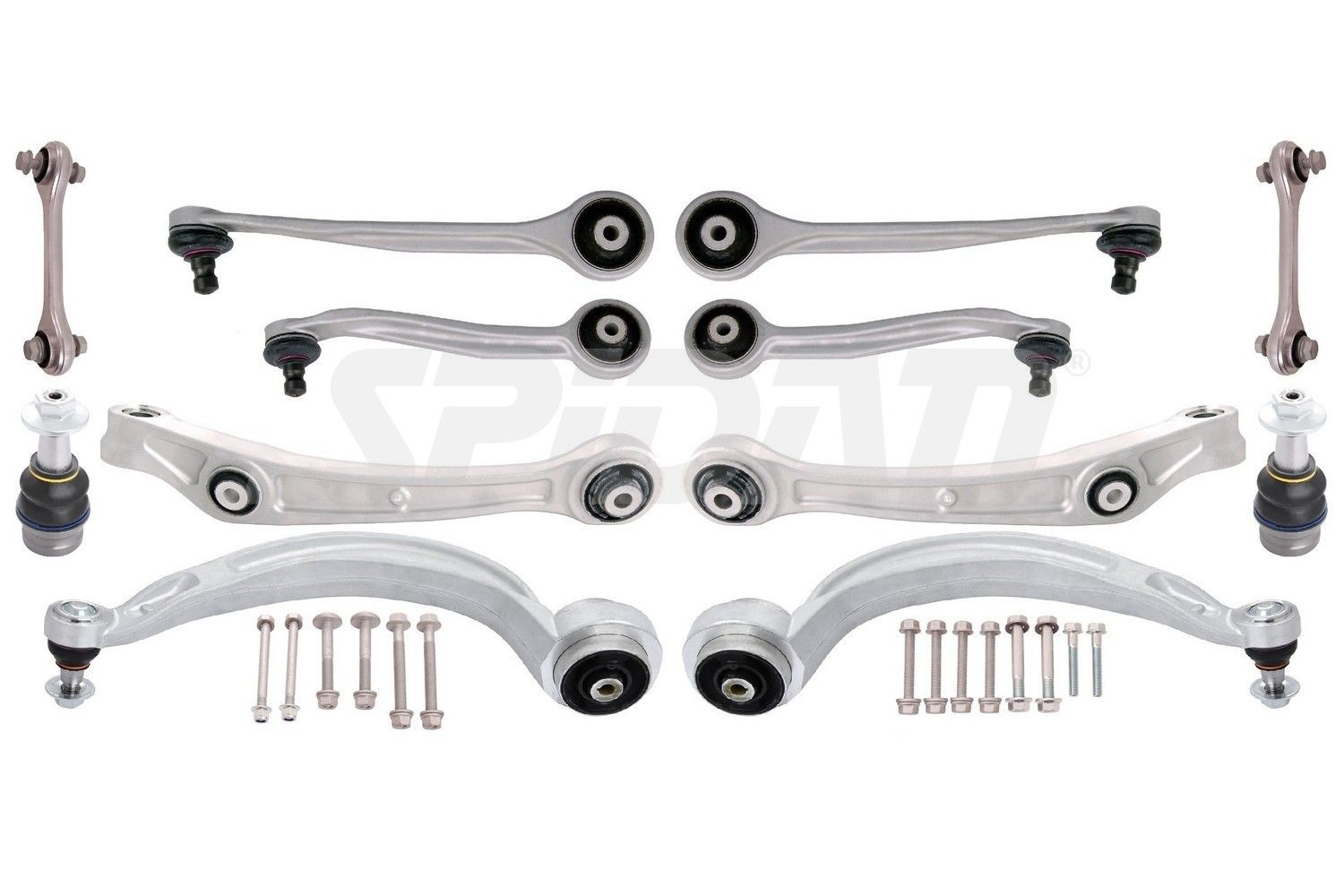 Suspension arm kit SPIDAN CHASSIS PARTS Trailing Arm, Front Axle, with fastening material - 58818