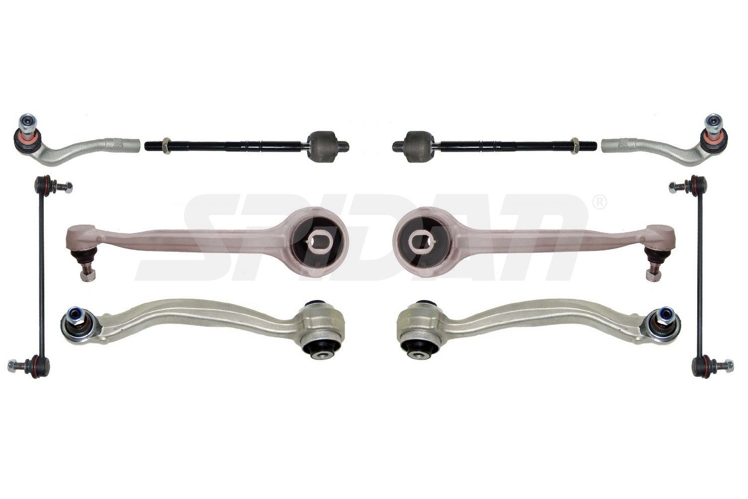 Control arm repair kit SPIDAN CHASSIS PARTS Trailing Arm, Front Axle - 59270