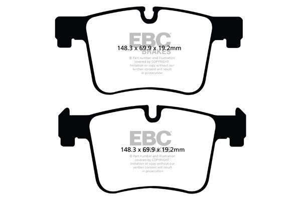 EBC Brakes Front Axle Width: 69,9mm, Thickness: 19,2mm Brake pads DP22105 buy