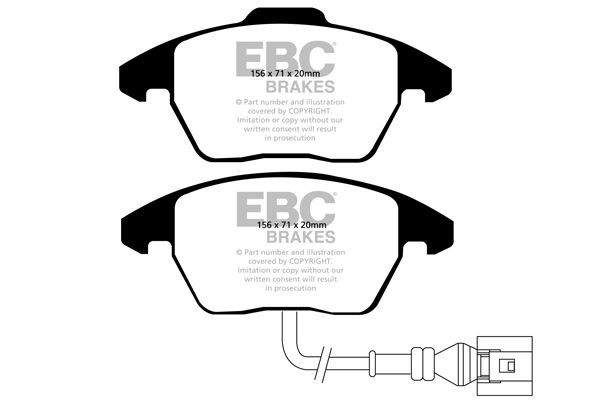 EBC Brakes Front Axle Width: 66, 71mm Brake pads DP41517R buy