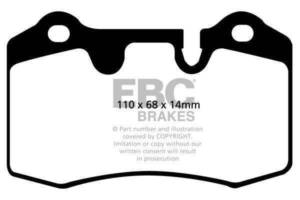 EBC Brakes DP41909R Brake pad set Rear Axle