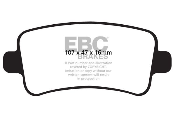 Original EBC Brakes Brake pad kit DP42016R for OPEL ASTRA
