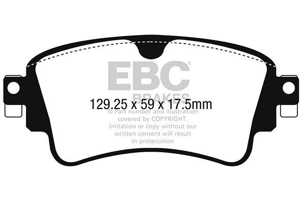 EBC Brakes Rear Axle Width: 59mm, Thickness: 17,5mm Brake pads DP42254R buy