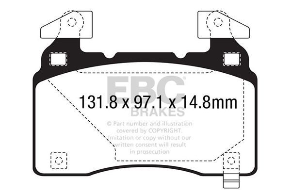 EBC Brakes DP43028R Brake pad set 600642900B