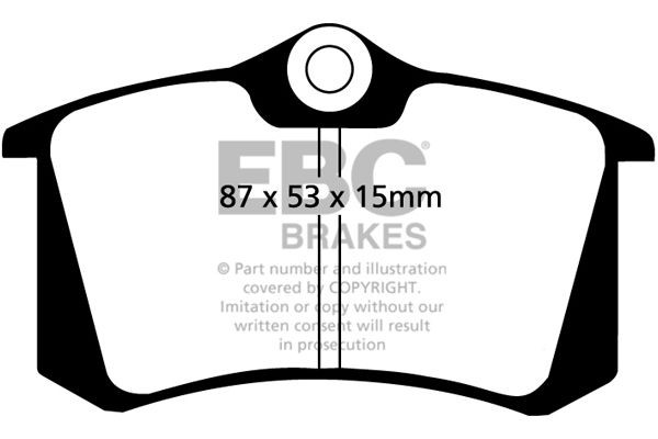 Volkswagen PASSAT Disk brake pads 14713409 EBC Brakes DP680 online buy