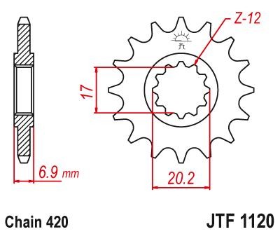 JTSPROCKETS Chain Pinion JTF1120.11