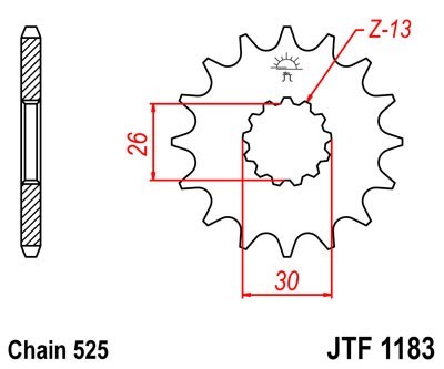 JTSPROCKETS Chain Pinion JTF1183.17