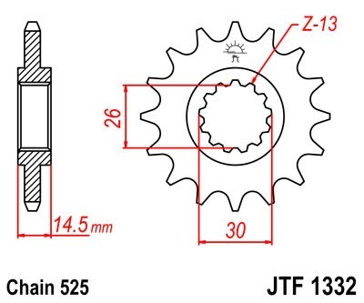 JTSPROCKETS Chain Pinion JTF1332.15
