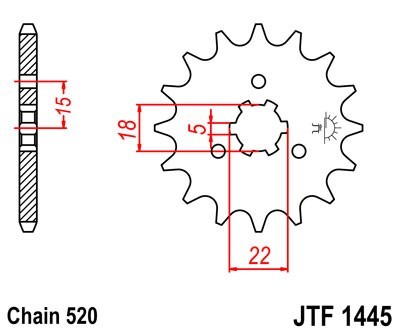 JTSPROCKETS Chain Pinion JTF1445.11