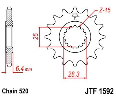 JTSPROCKETS Chain Pinion JTF1592.14